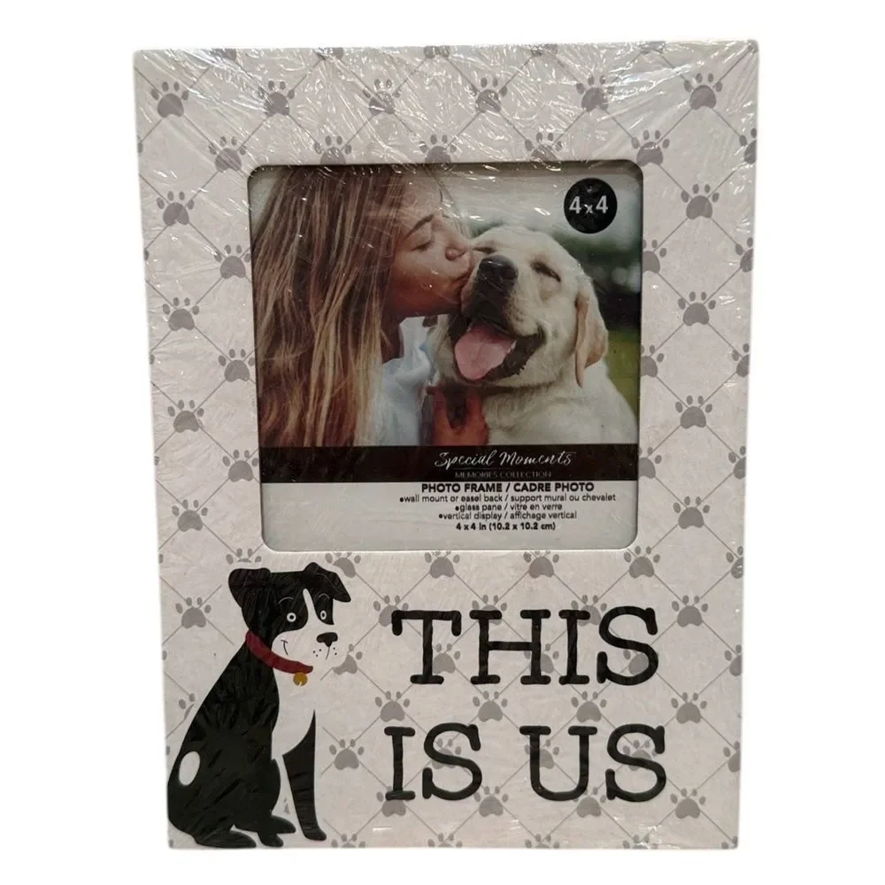 This Is Us Dog Photo Picture Frame Paw Prints   NEW